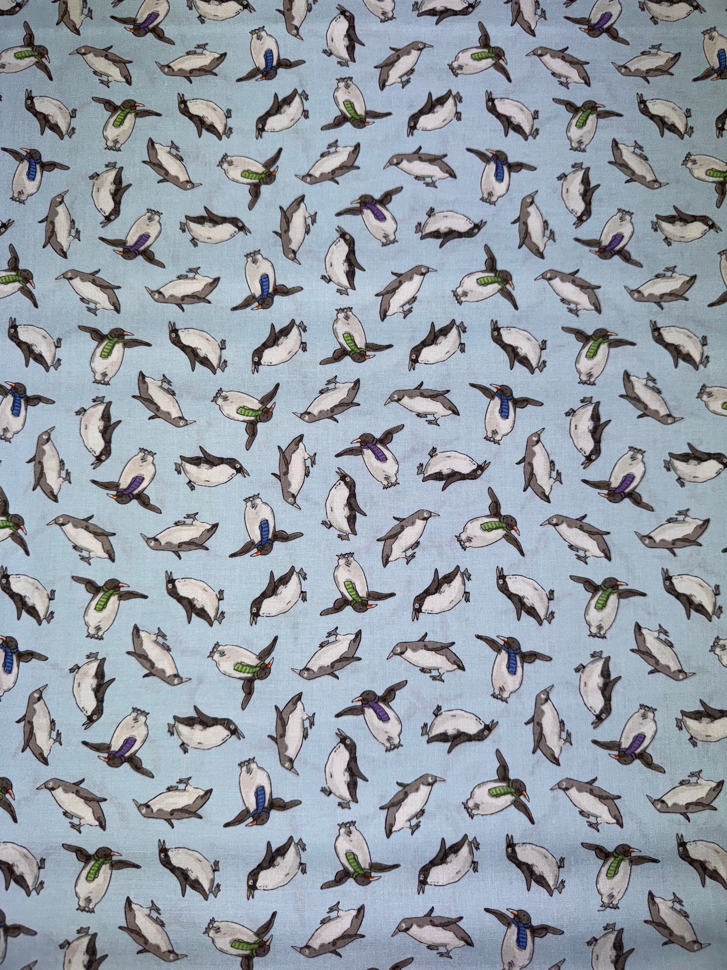 Snowtime Penguins Light Aqua Y4552-32
