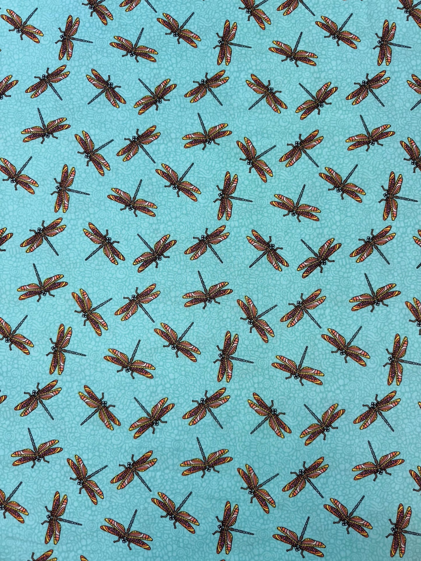 Small Wonders Dragonfly Turquoise Fabric