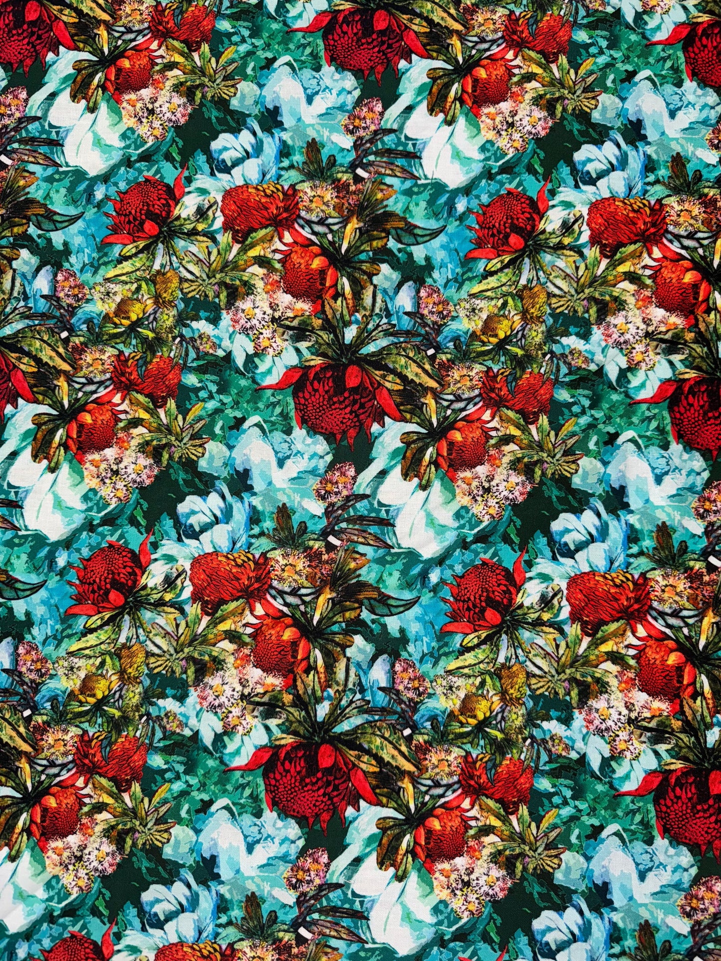 Glorious Gum Blossoms -Waratahs Blue