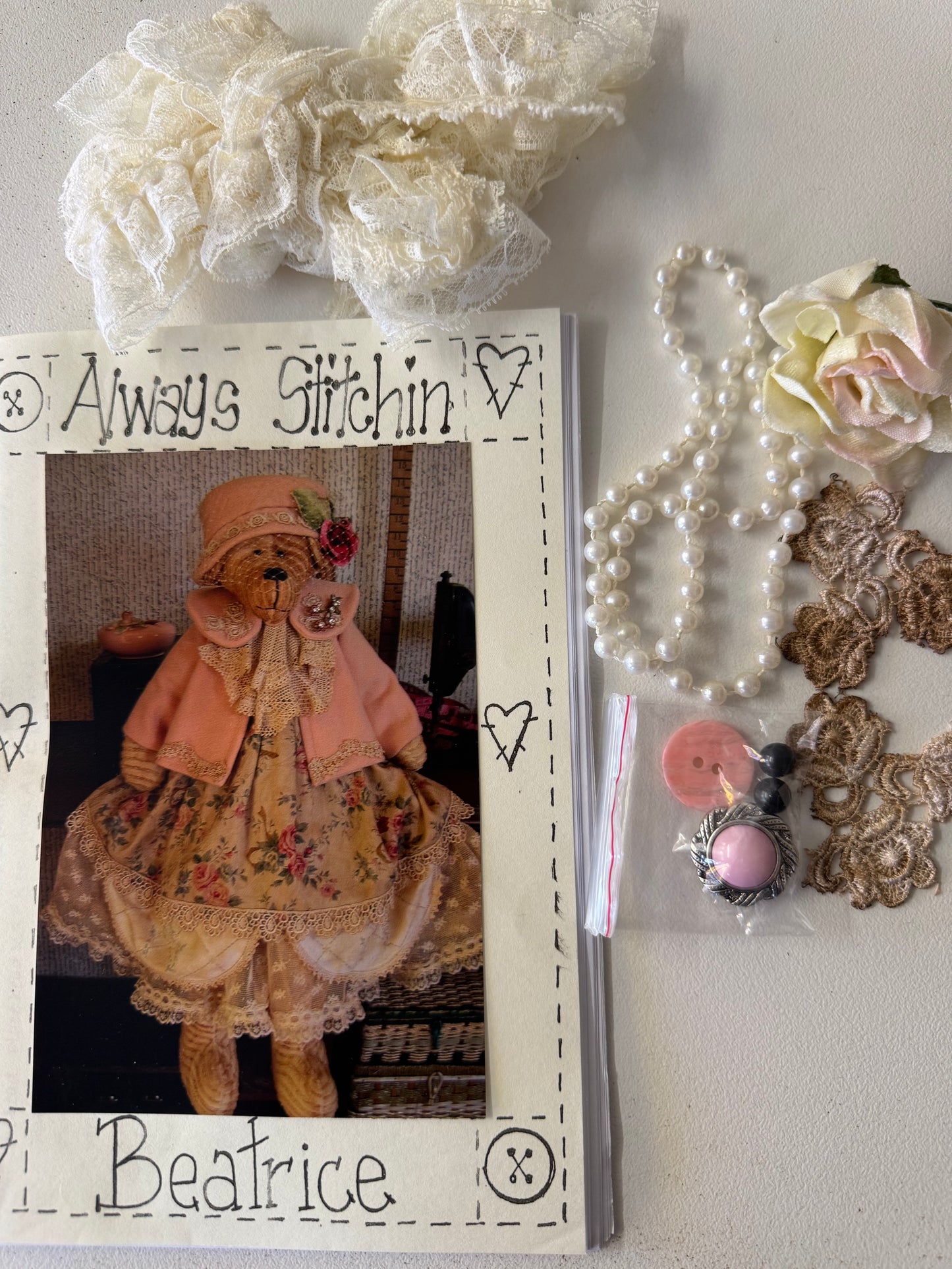 Always Stitchin - Beatrice Doll Pattern and Trinket set