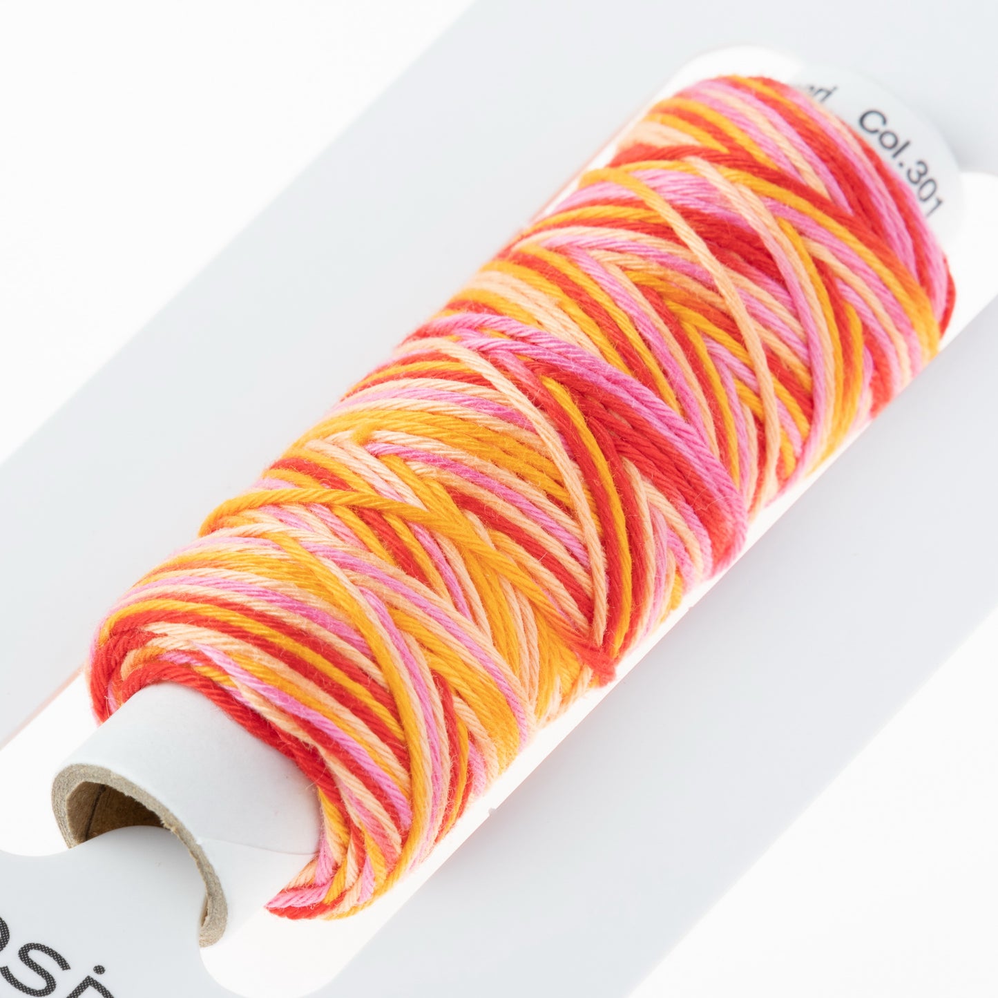 Cosmo Sashiko Thread 302.301 Variegated Yellow Pink Red