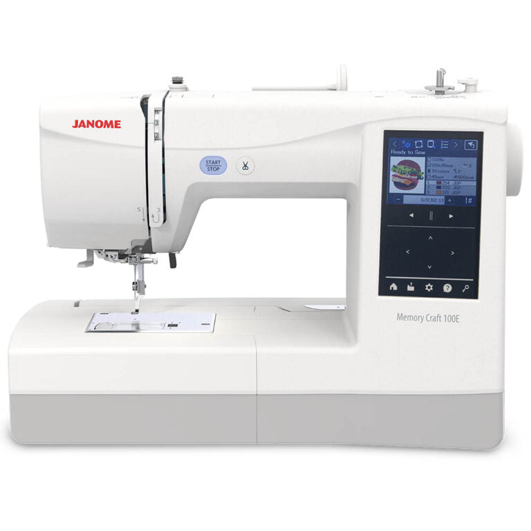 Janome MC100E Embroidery Machine - with a GOLDEN TICKET! In Stock - Available to test sew now.
