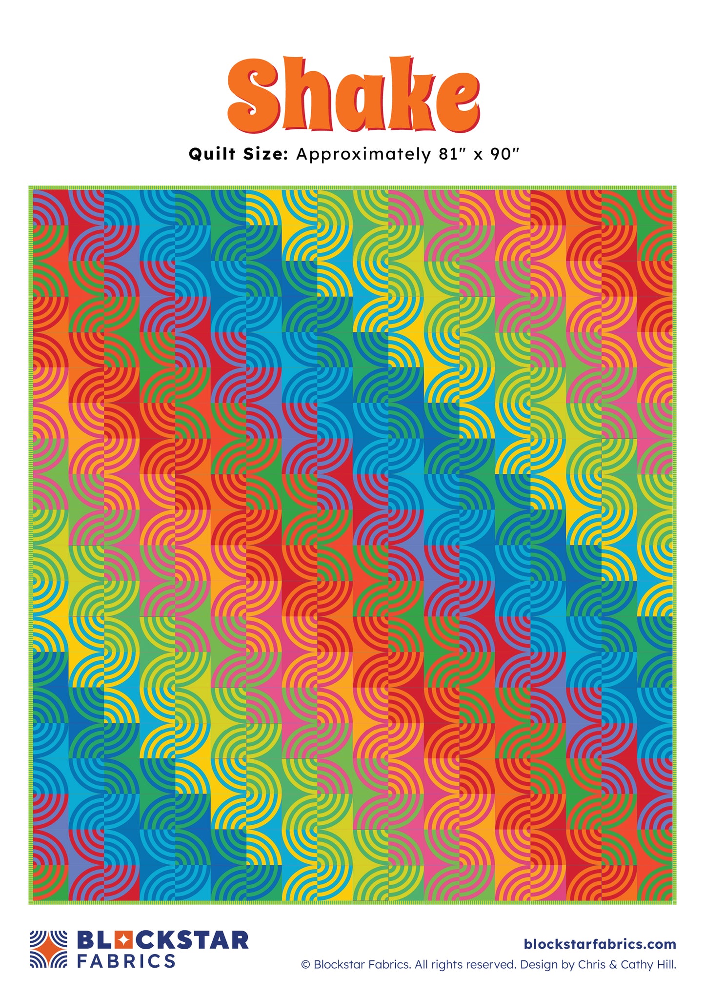 Blockstar Lollipop Shake Fabric and Pattern Kit - 81" x 90"
