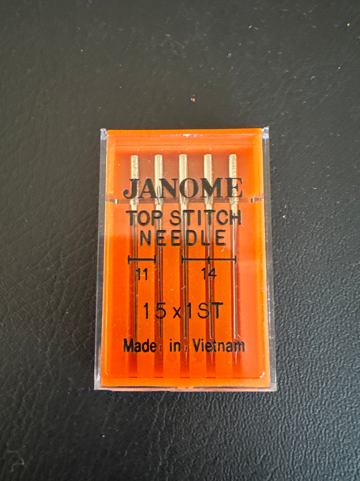 Janome Top Stitch Needles Mixed Pack of 5 - Sizes 11 & 14