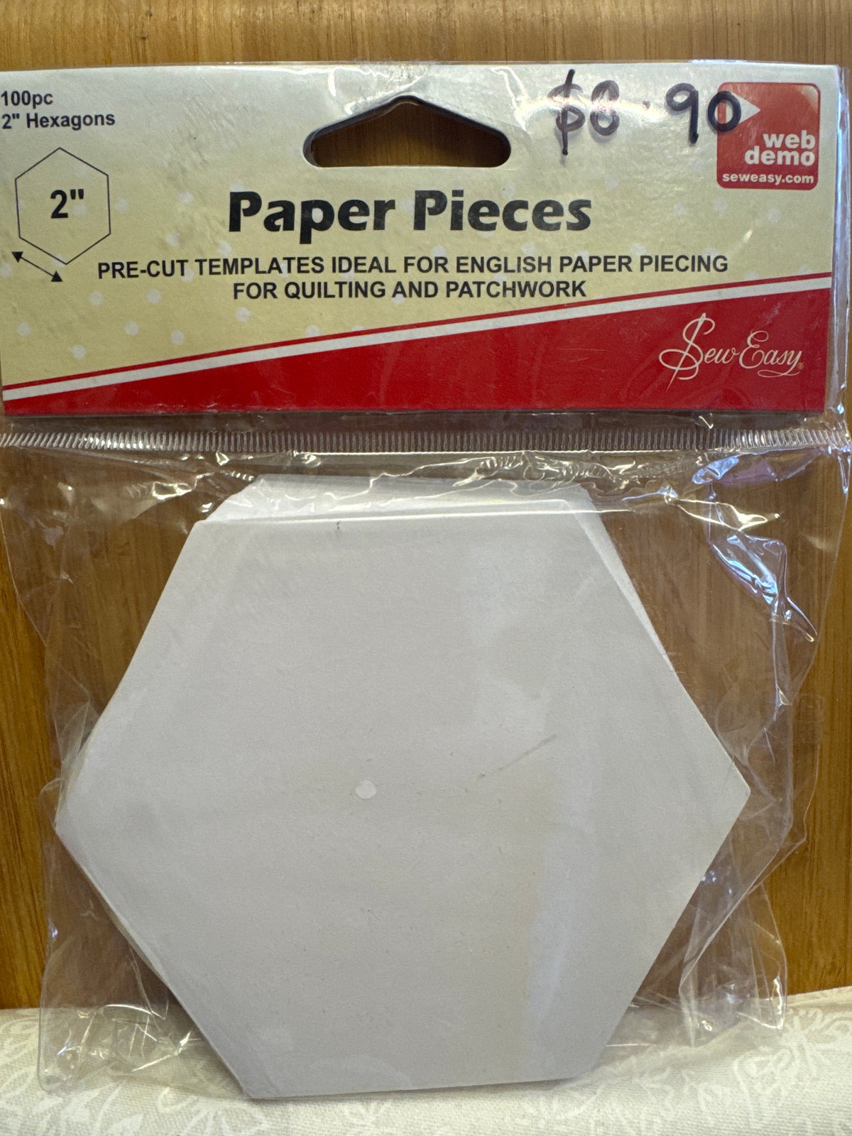 SewEasy Paper Pieces Hexagons 2" 100 pieces
