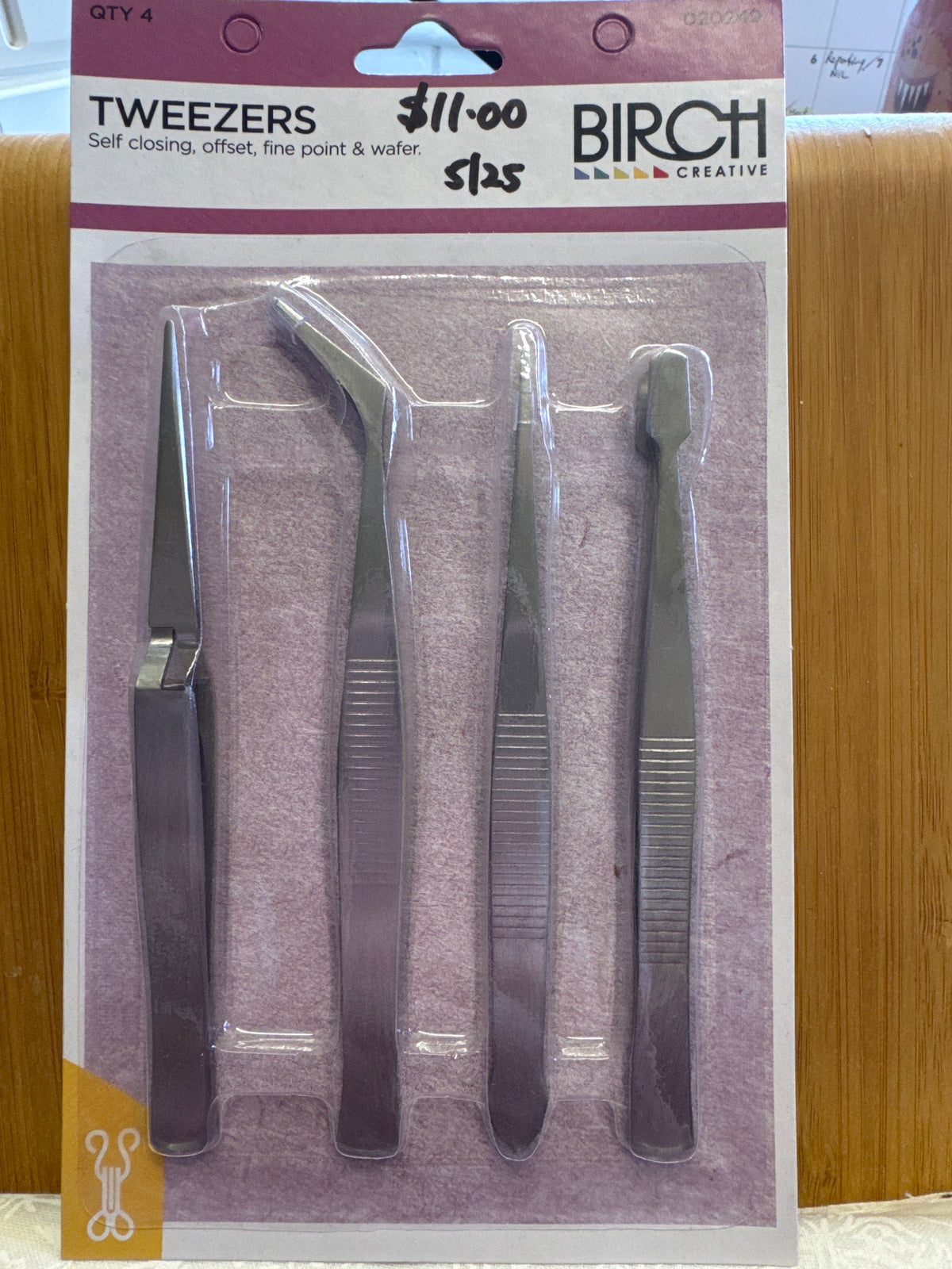 Birch Tweezers Set of 4