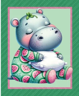 Baby Bubs Cute Hippo in Watermelon Outfilt DV6609