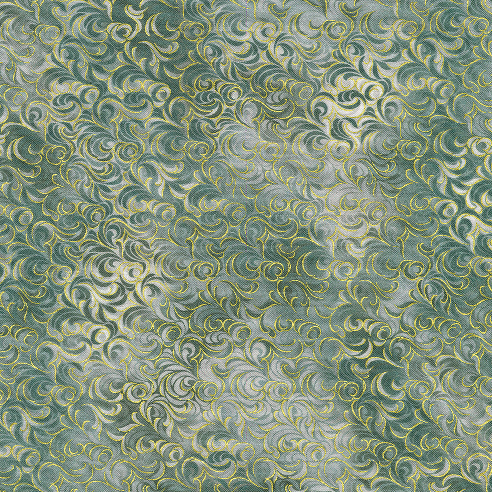 Robert Kaufman - Mixed Metallics - Grey and Gold