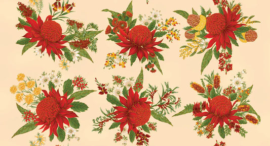 Under the Australian Sun - Large Waratahs - Red / Ivory