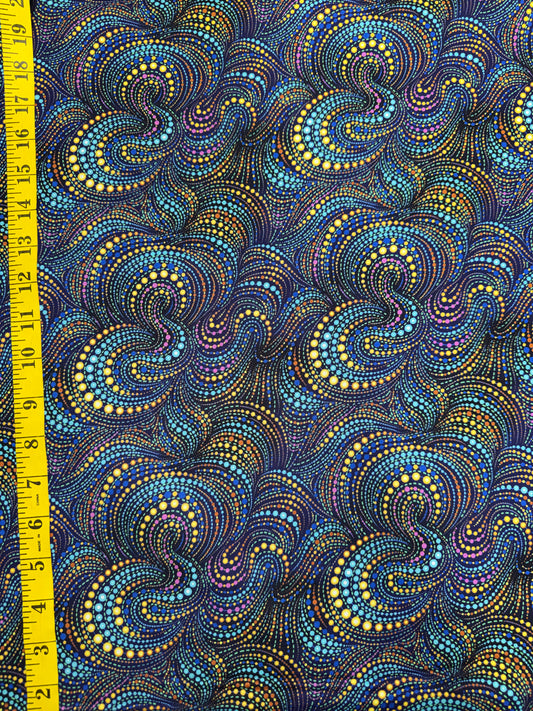 TJUKURPA LAND - Swirls in Blues