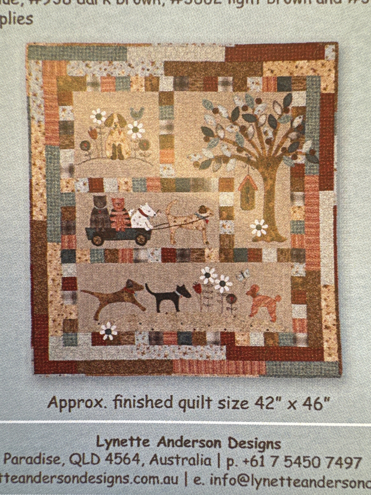 A Dog's Life by Lynette Anderson - Quilt Pattern and Fabric Kit - 42" x 46"