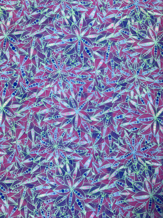 Dazzle by Jason Yenter - Blue/Purple Leaves 3JYP-3