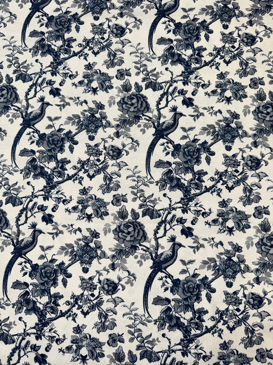 Toile De Jouy - Classic Blue and White Pheasant Design DV6622