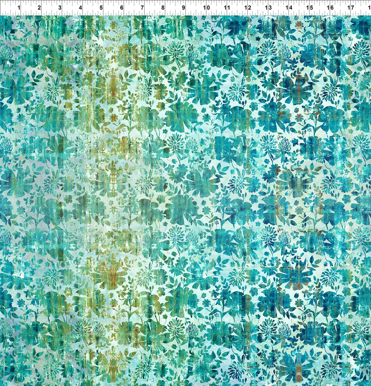 Evanescence by Jason Yenter - Teal Grunge Brocade 13EV1
