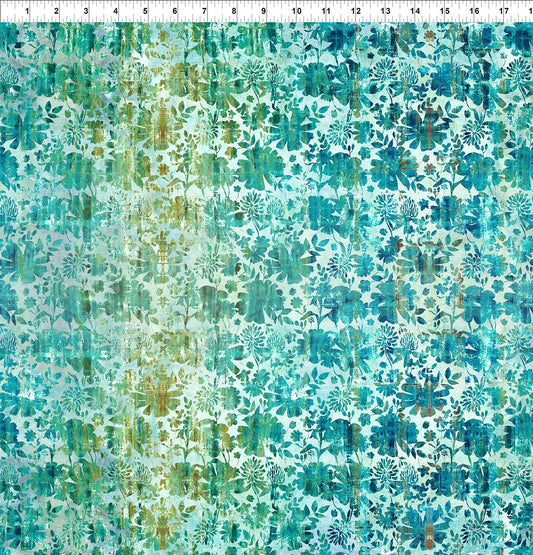 Evanescence by Jason Yenter - Teal Grunge Brocade 13EV1