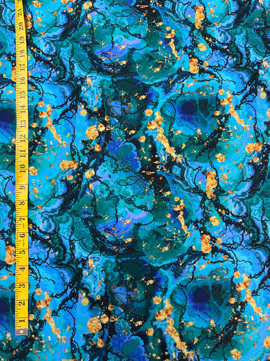 Colourburst Turquoise Wideback Fabric  18m available