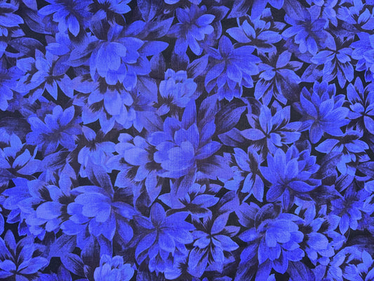 Floral Fantasy by Jinny Beyer - Deep Blue