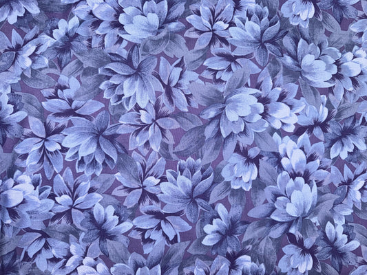 Floral Fantasy by Jinny Beyer - Blue Allover