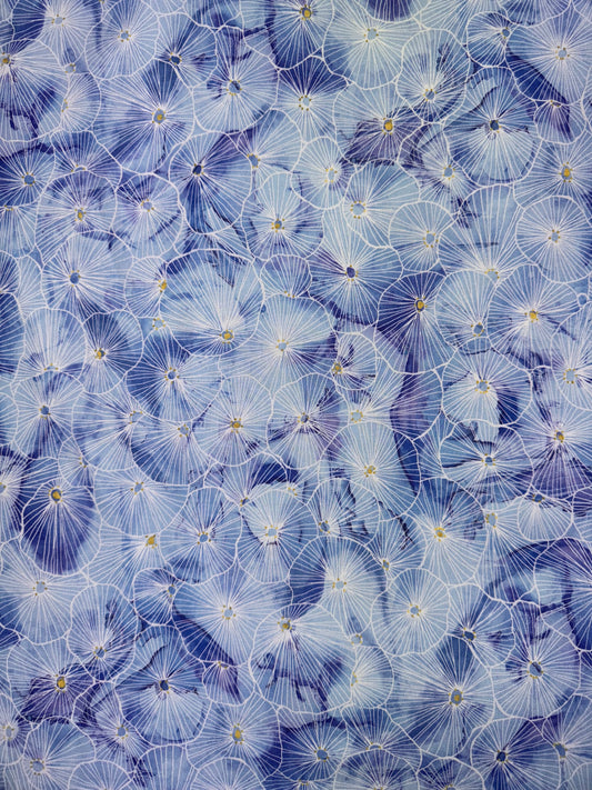 Painted Sea - Linear Bursts in Light Blue