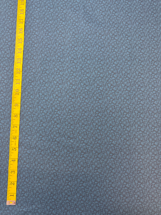 Connections Wideback Fabric  Peacock Blue with Modern Squares. 18m available