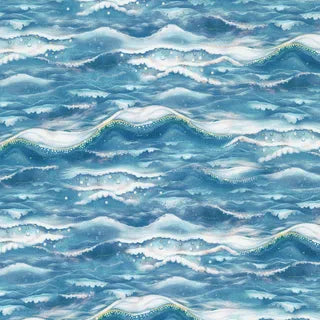 Ocean Fantasy - Lagoon Waves in Light Blue