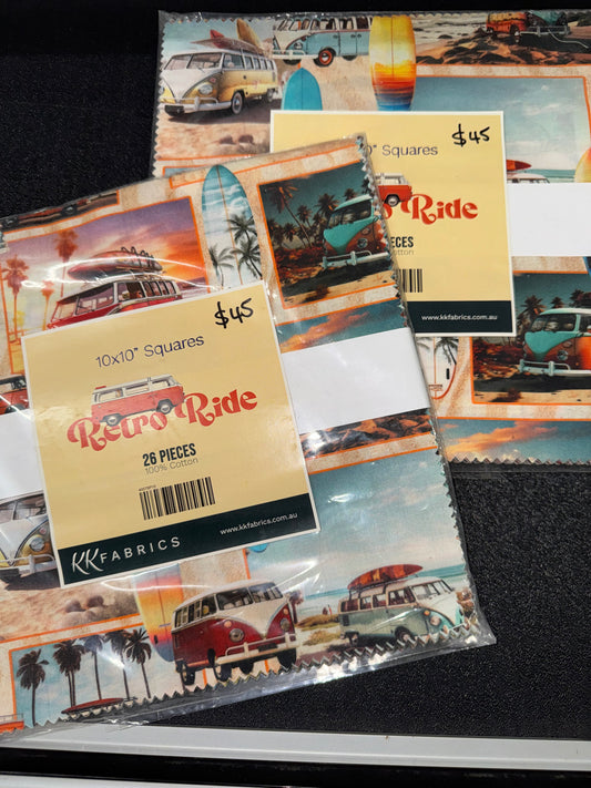 Retro Ride 10" Square Pack of 26 pieces VW Combi