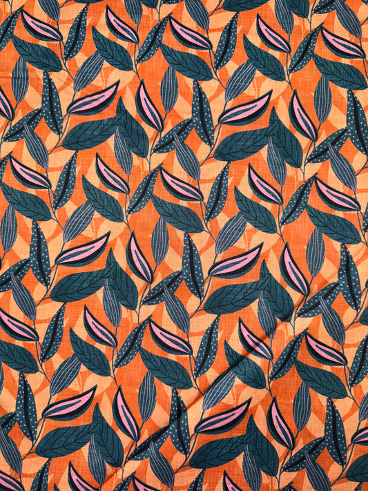 Botanicals - Gum Leaves on Ochre background