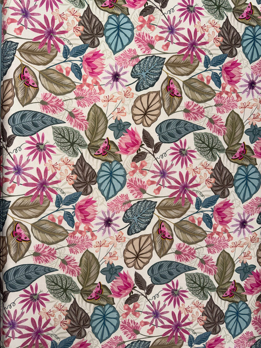 Botanical Oasis Flora on Cream A982A