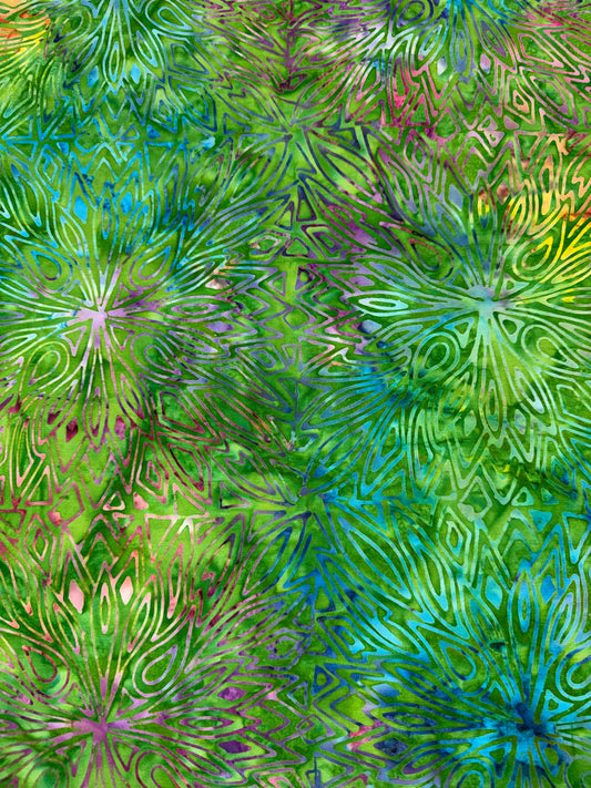 Batik French Mandala BA45-2002 Greens