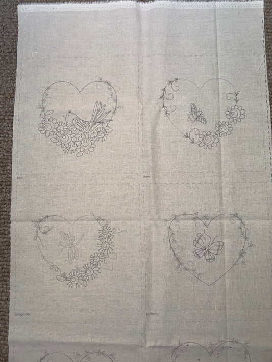 DV7896 Stitchery - Garden Trinkets on Linen