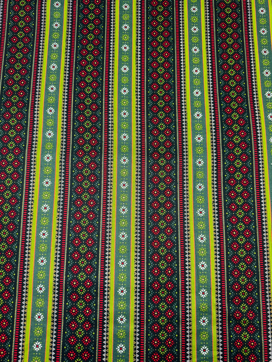 Joyful Fairisle Stripe Green