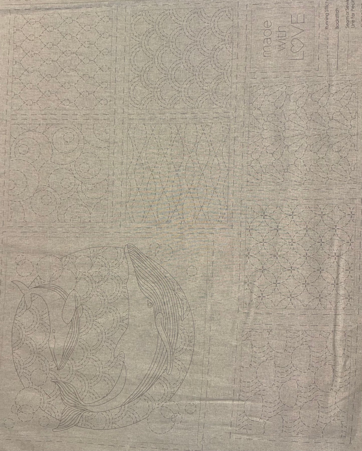 DV4090 Sashiko Ocean Panel In Natural