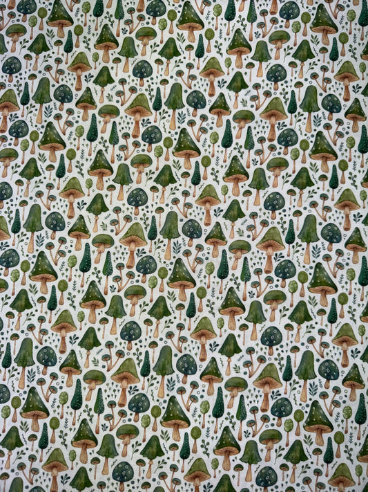 In the Forest - Mushrooms on a White background