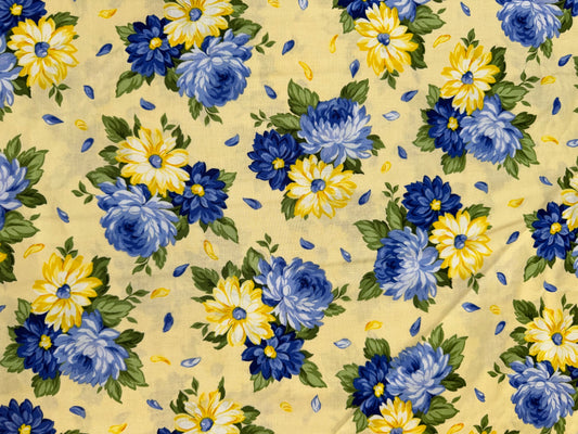 Sunshine - Blue & Yellow Flowers