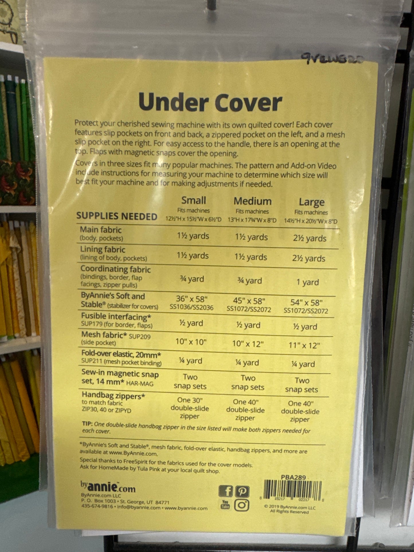 By Annie Pattern - Under Cover