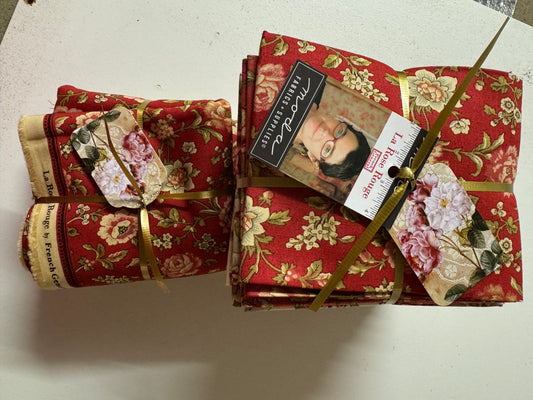 Moda French General - La Rose Rouge Set of 36 Fat Quarters plus 1 x 1.5m plus 1 x 3m fabrics