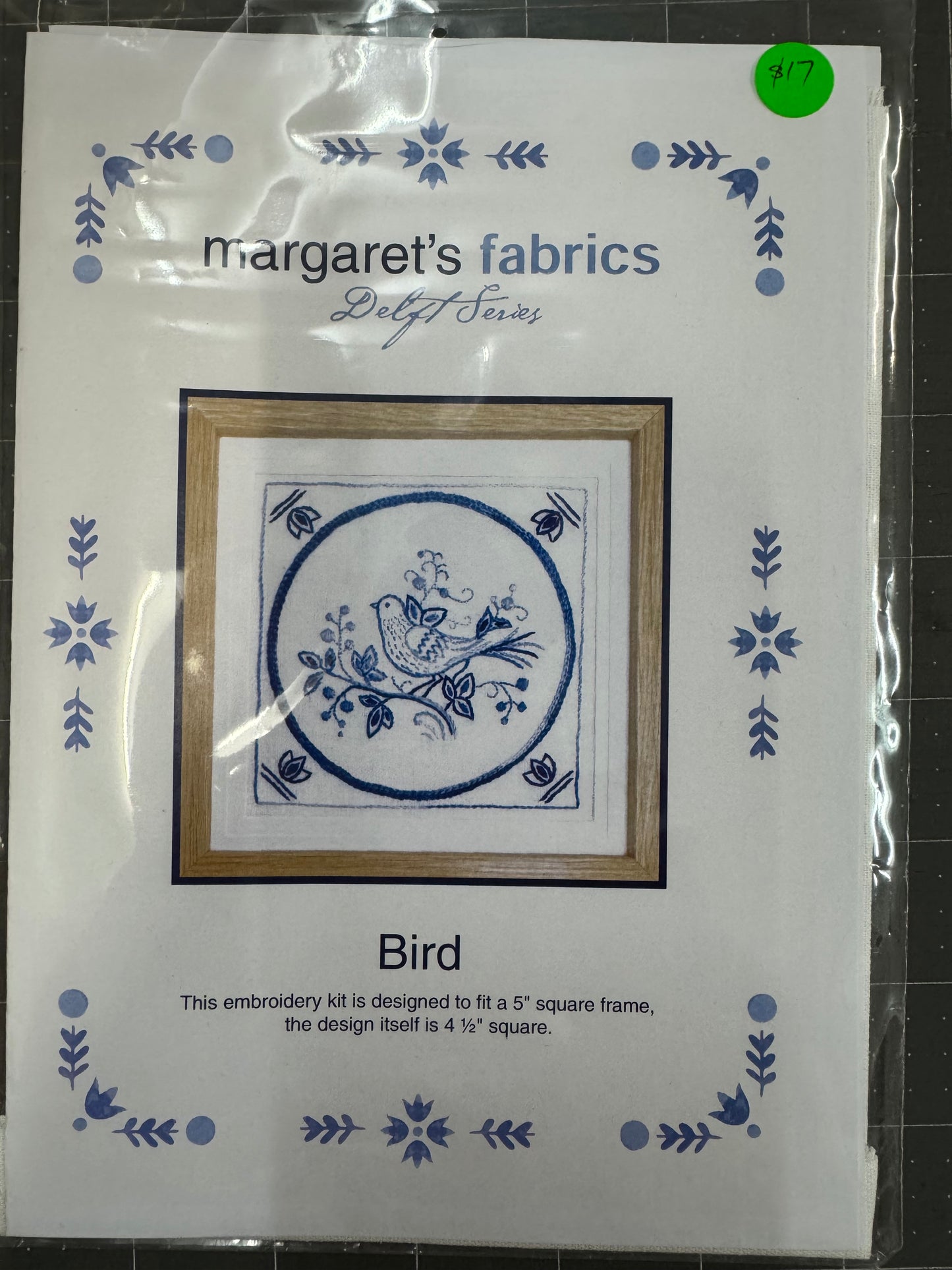 Bird Delft Series Stitchery by Margaret Upston