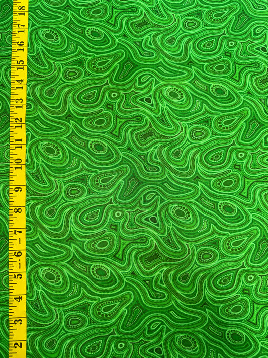 TJUKURPA LAND - Swirls in Green