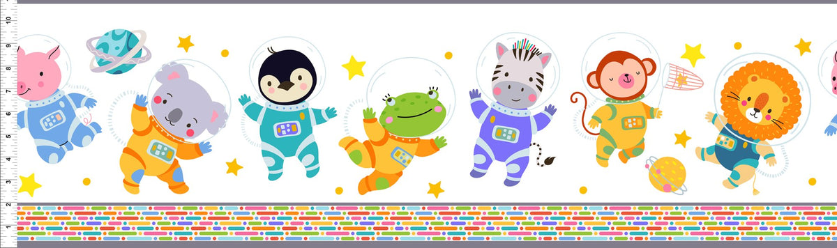 Space Buddies Border Print 3SBS-1 (4 Repeats)