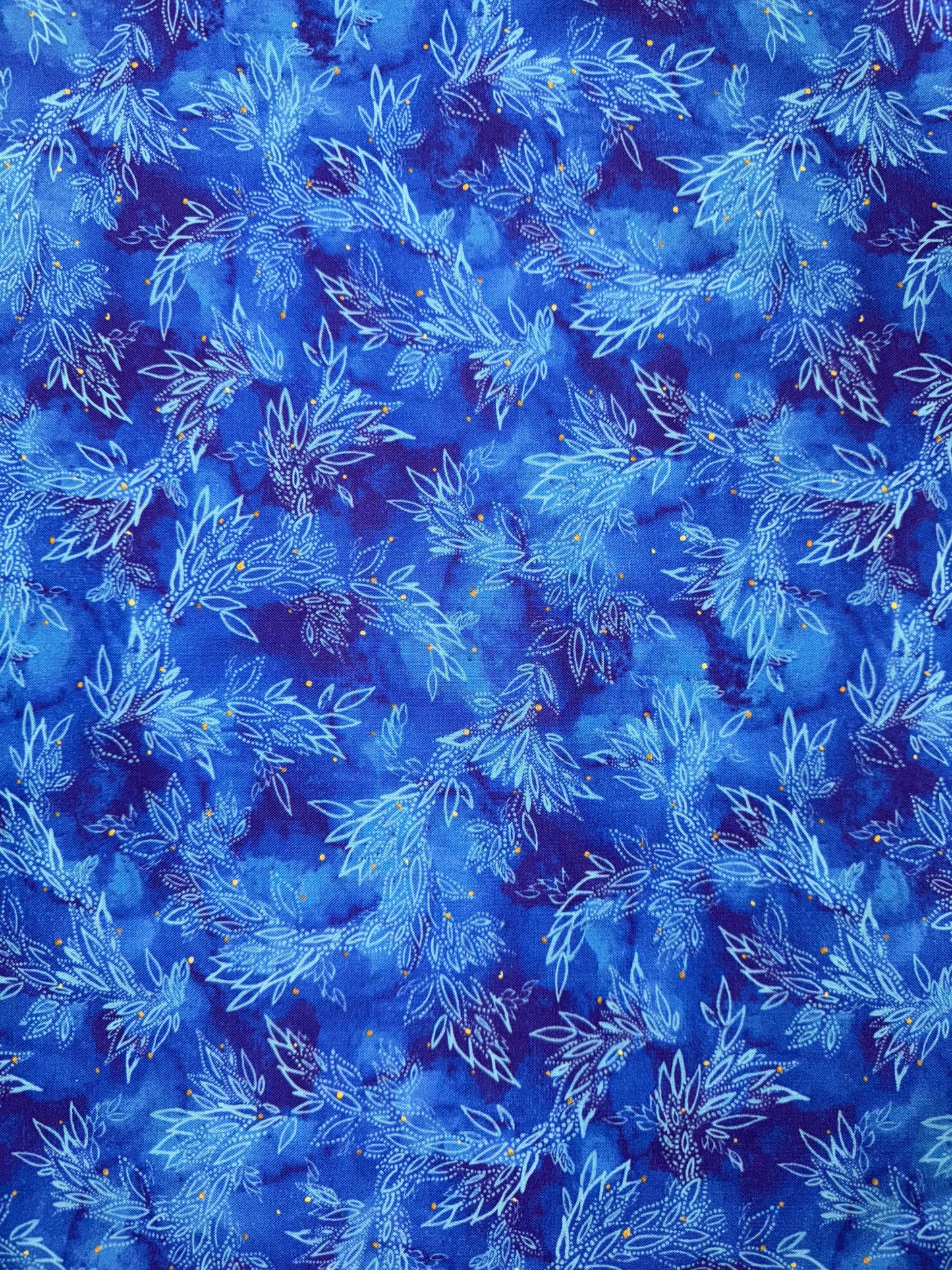 Painted Sea - Leafy Sea Trails in Blue