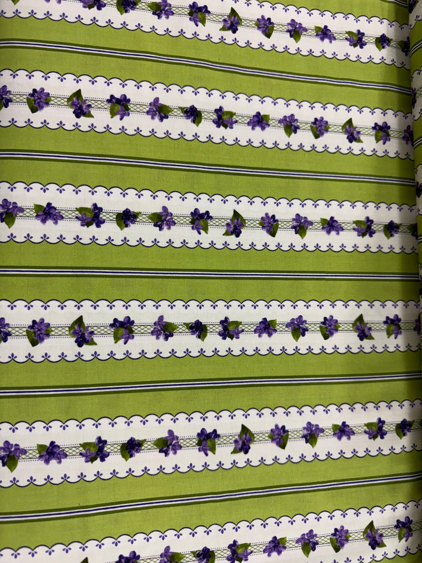 Elizabeth Purple & Green Stripe