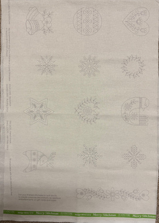 DVC1215 Merry Stitchmas Stitching Panel of 26