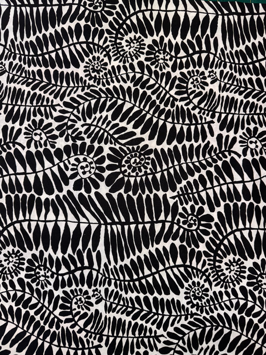 Kaffe Fassett Fronds in Black and White  4.8m available