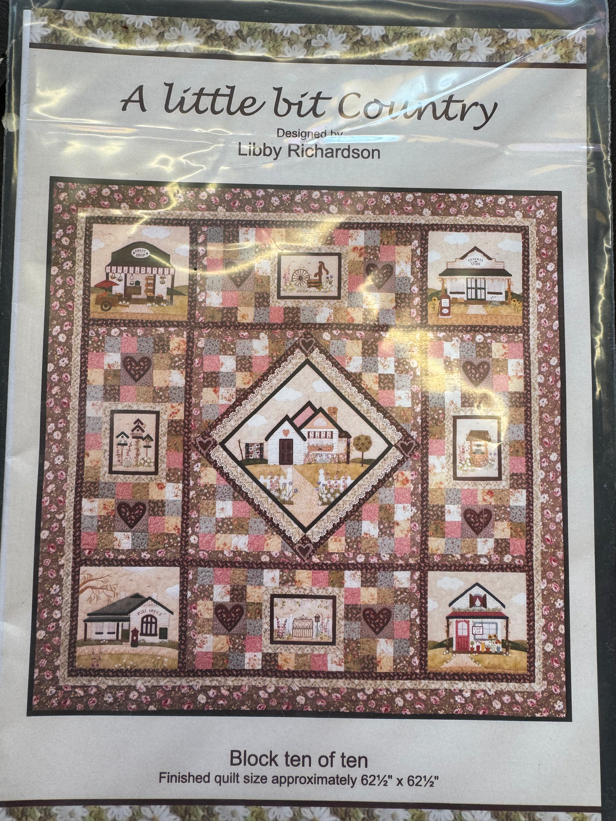 A Little Bit of Country by Libby Richardson - Quilt Kit - 10 Patterns and Fabric set  62.5" x 62.5"