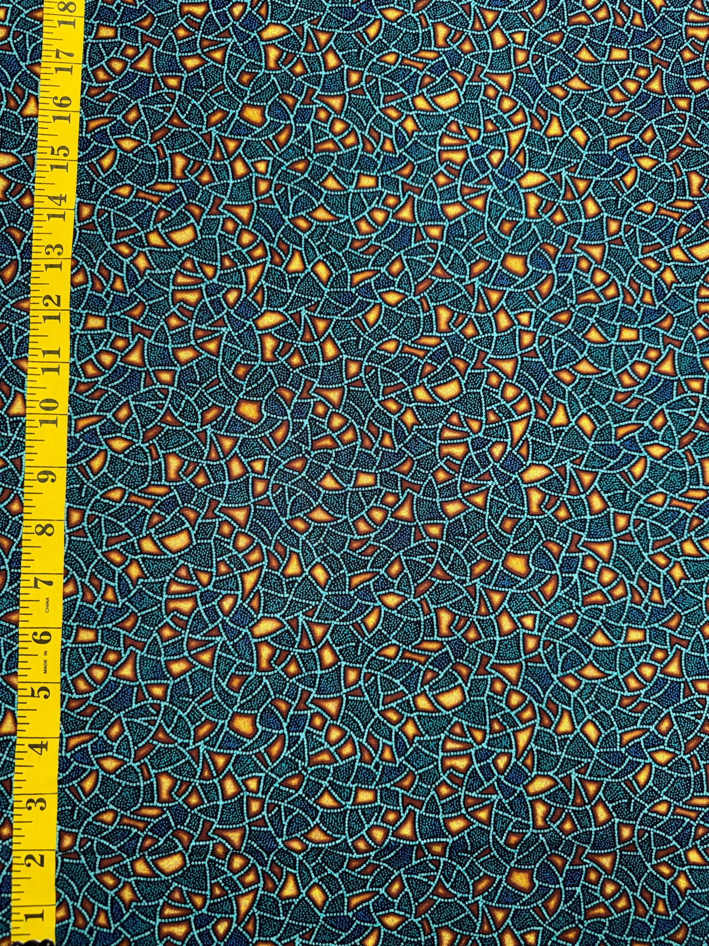 TJUKURPA LAND - Mosaic in Teals