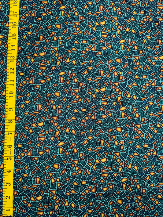 TJUKURPA LAND - Mosaic in Teals