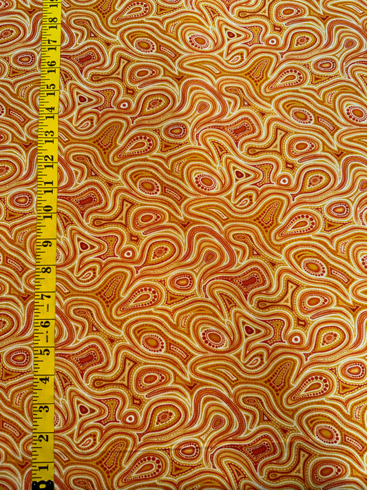TJUKURPA LAND - Swirls in Yellows