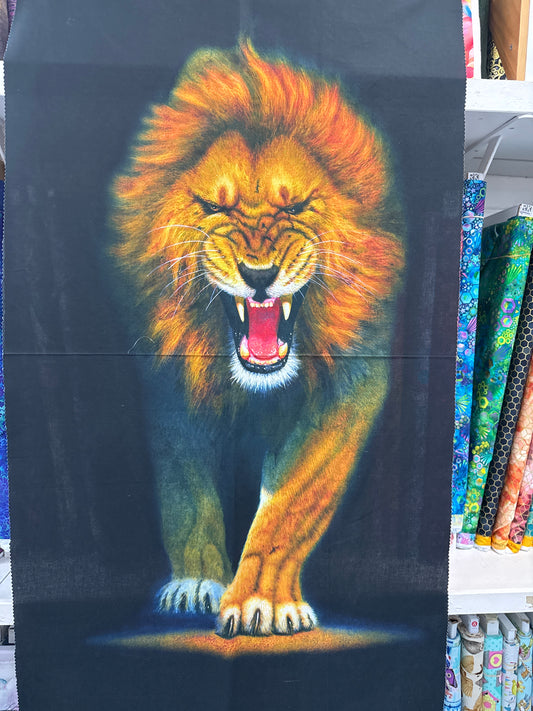 Lion Fabric Panel
