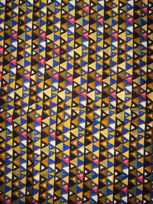 Gustav Klimt Gold and Multicoloured Triangles