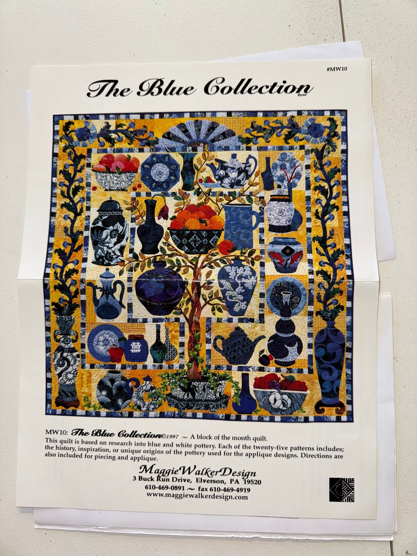 The Blue Collection - Pattern and Yellow Fabric Pack - Pre-Loved Treasure.